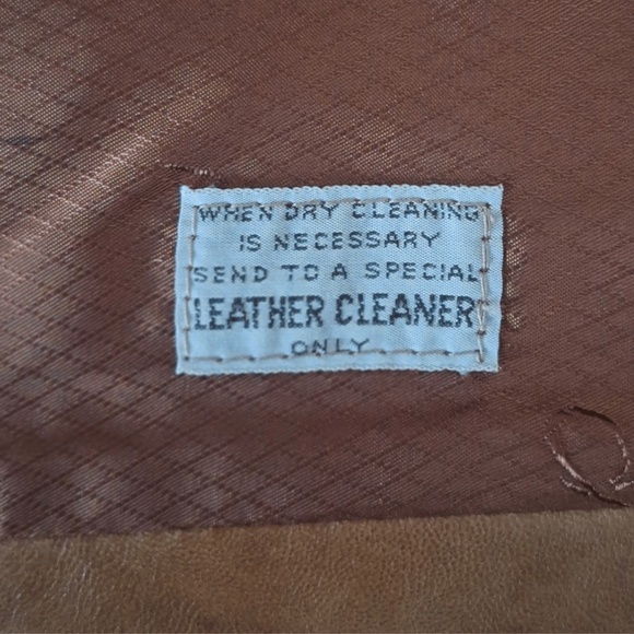 VTG 1970s Remy Leather Fashions Men's Brown Western Leather Blazer Jacket Sz 46 - Picture 10 of 10